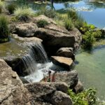 Pond waterfall
