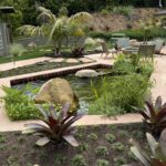 Geometric shaped koi pond